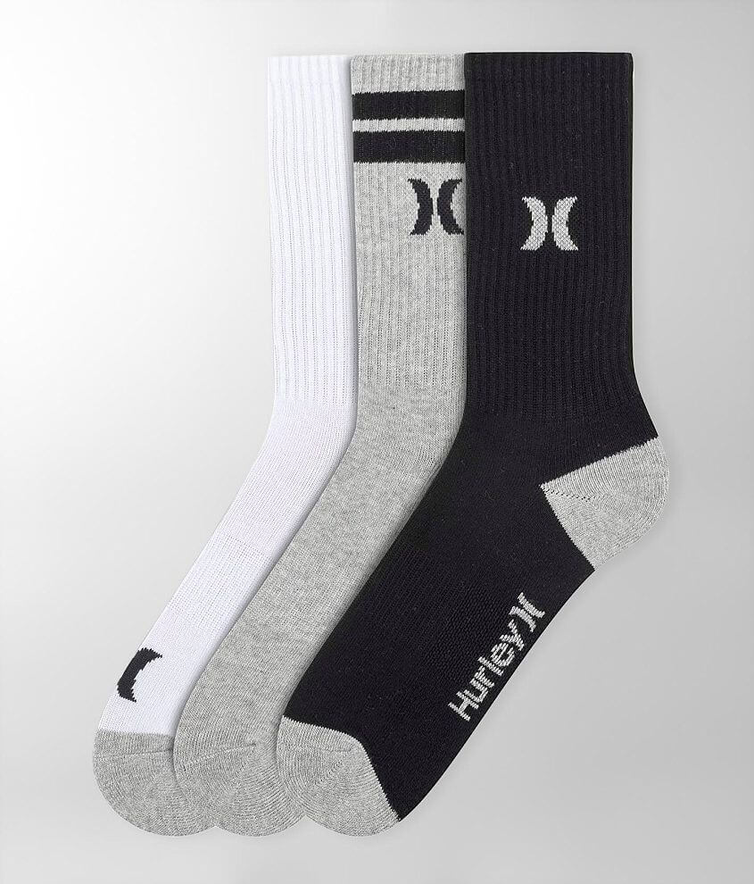 Hurley 3 Pack Crew Socks front view
