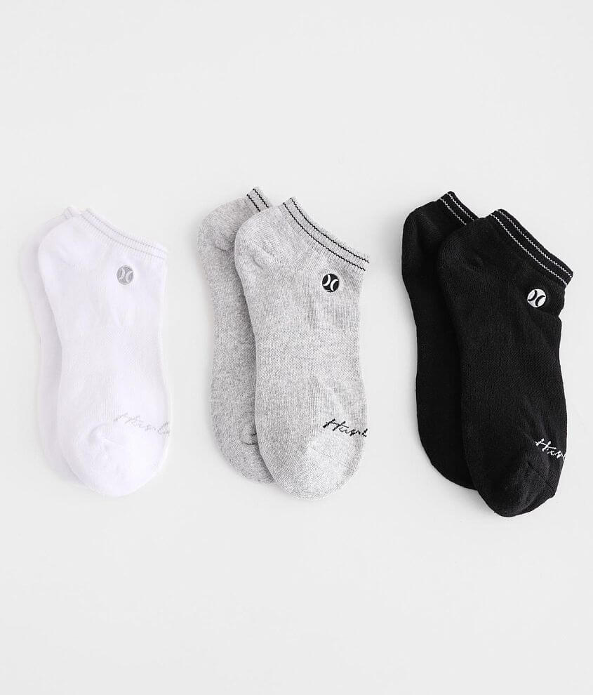 Hurley 3 Pack Low Cut Socks - Women's Socks in Black Grey White | Buckle