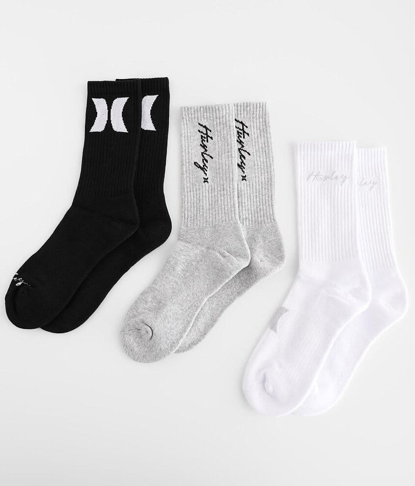 Hurley 3 Pack Crew Socks