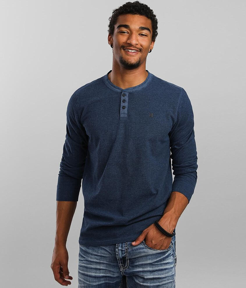 hurley long sleeve henley