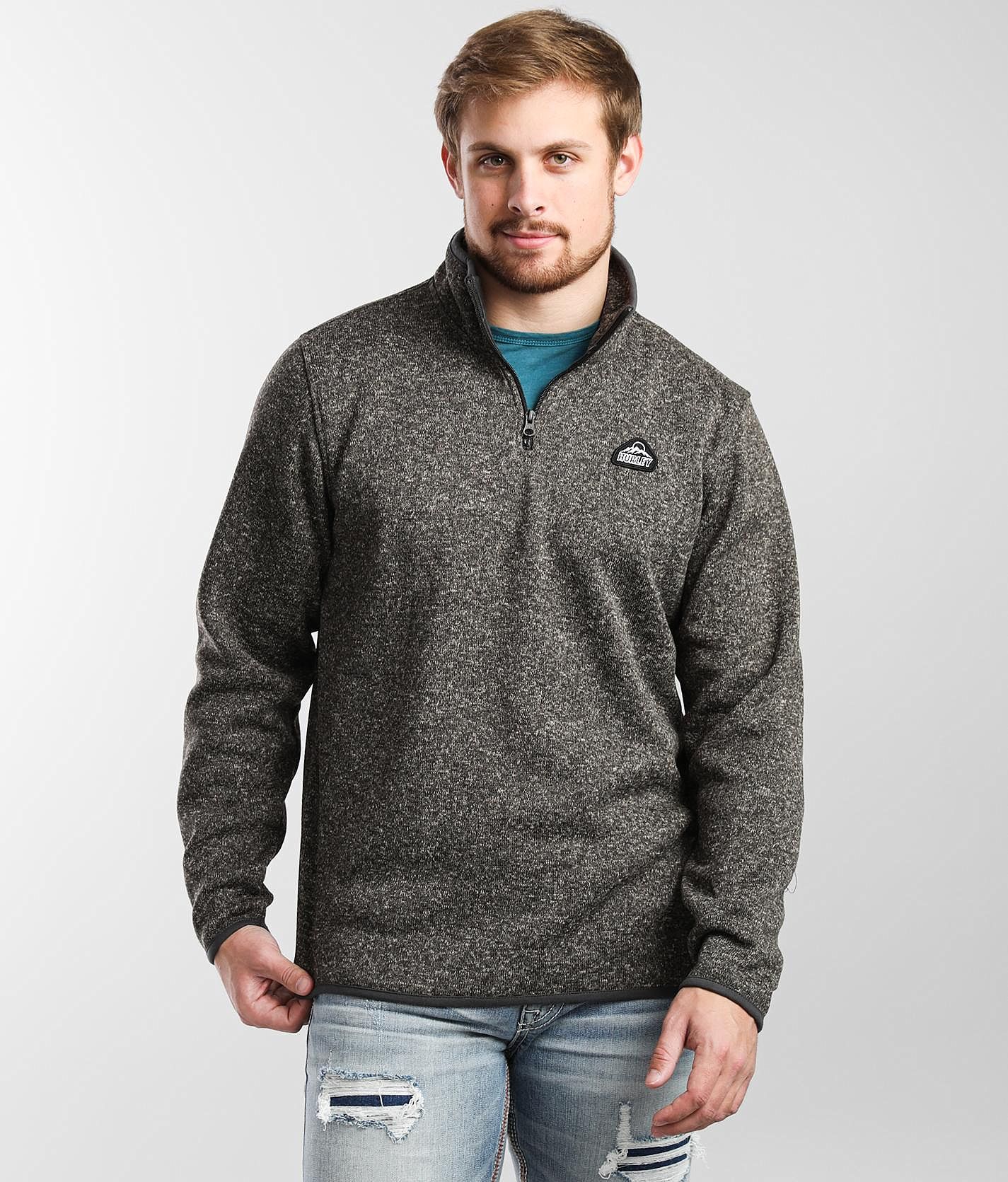 Hurley Mesa Ridgeline Quarter Zip Pullover - Men's Sweatshirts in