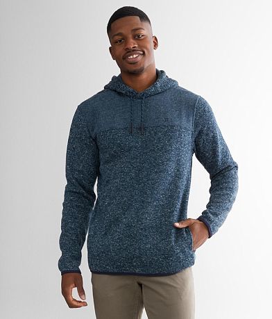 Hurley Men's Boxed Logo Fleece Pullover Hoodie, Diffused Blue