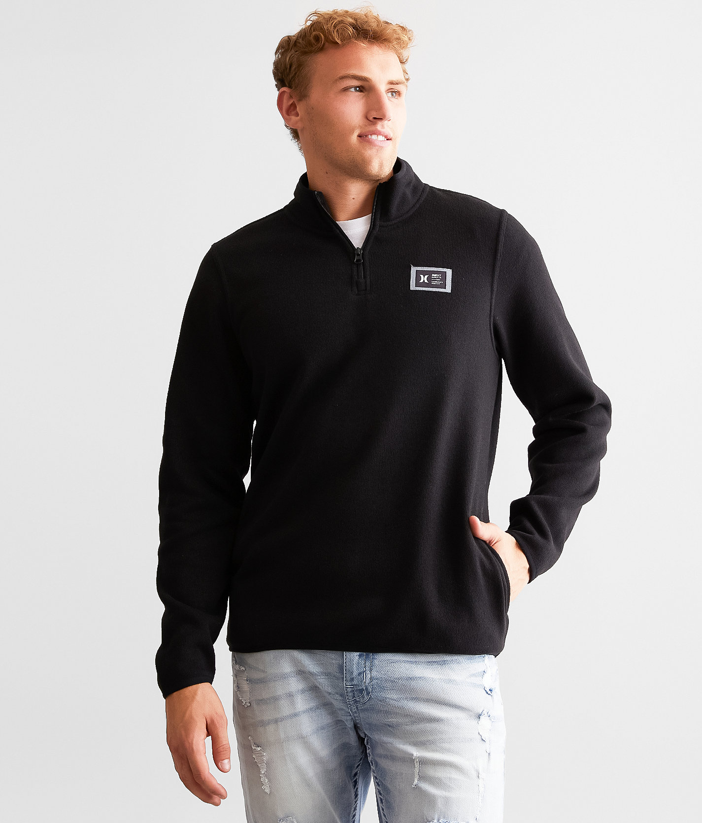 Hurley Pullover Morgan Maglione Uomo - Vestibilità Rilassata, Righe, Acrilico, Etichetta Iconica - 2