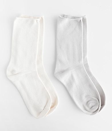 Lemon 2 Pack Pillow Powder Soft Socks front view