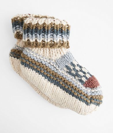 Lemon Northwestern Isles Cuffed Sweater Slipper front view