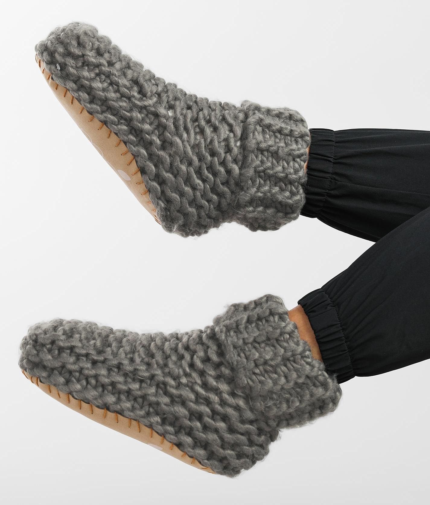 Chunky knit bootie slippers, Lemon, Shop Women's Slippers Online