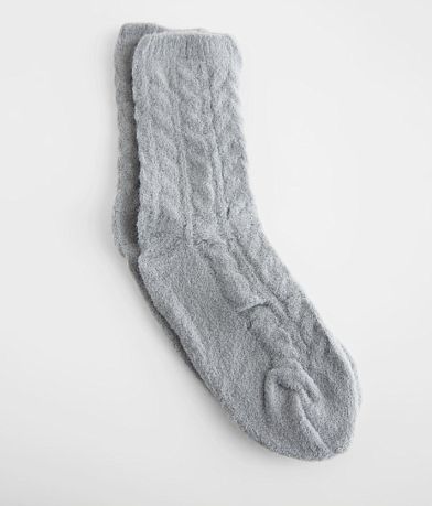 Lemon Buttermilk Plush Socks front view