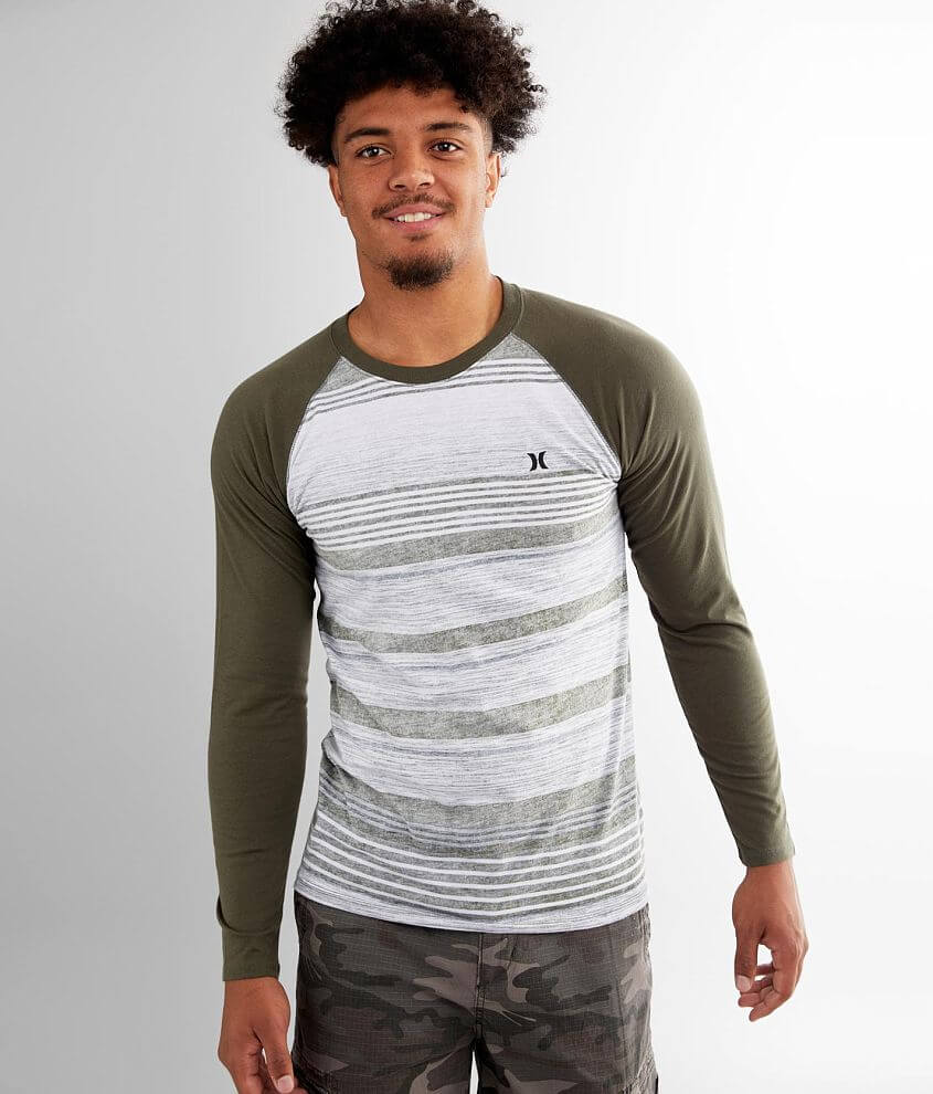 Hurley Splintered Raglan T-Shirt Men's T-Shirts in Cargo Khaki