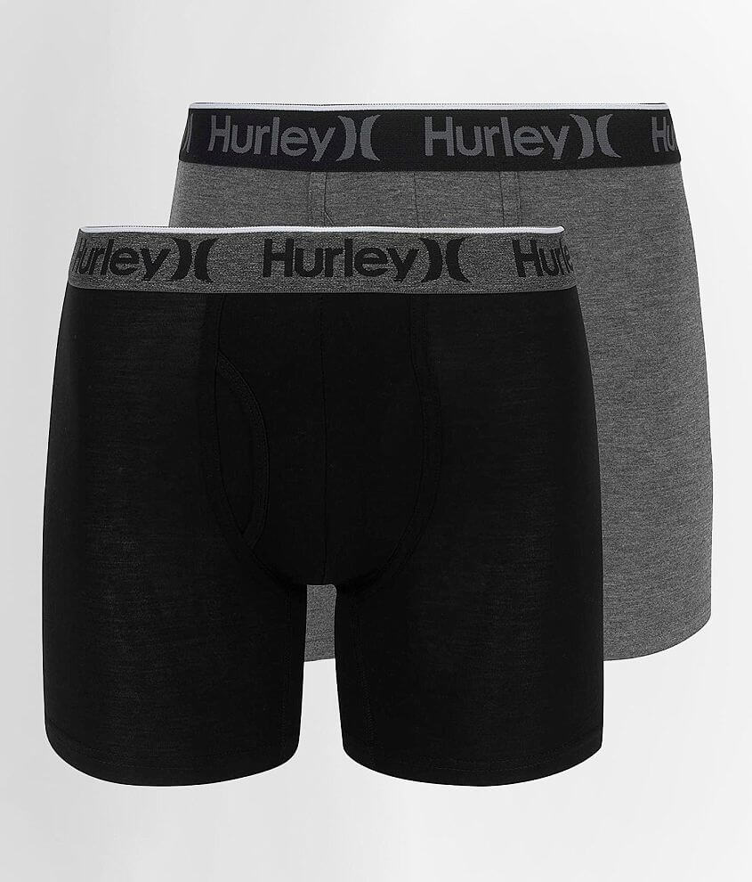 moederlijk metriek loterij Hurley 2 Pack Everyday Stretch Boxer Briefs - Men's Boxers in Grey Heather  Black | Buckle