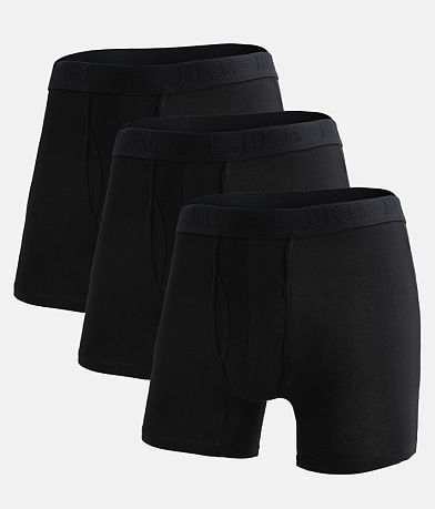 PSD Underwear Men's Stretch Elastic Wide Band Boxer Brief Underwear Bottom  - 3-Pack | Breathable, 7 inch Inseam, 3-Pack