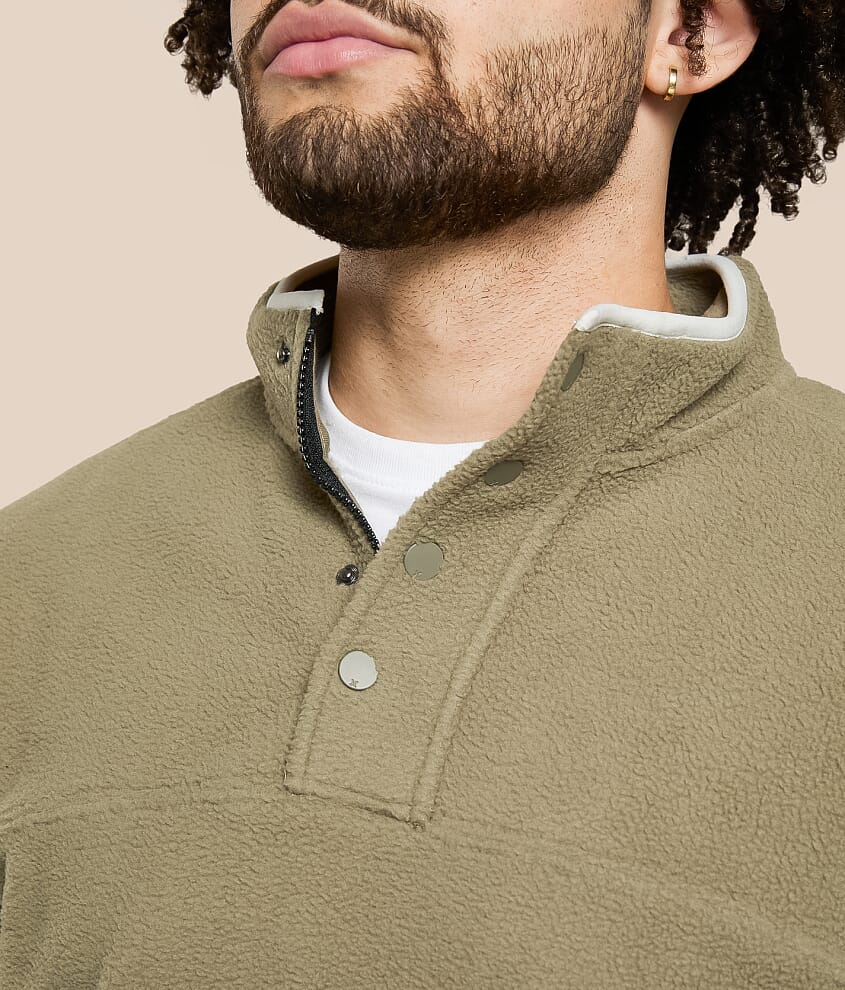 Debossed Blocked Quarter Snap Pullover