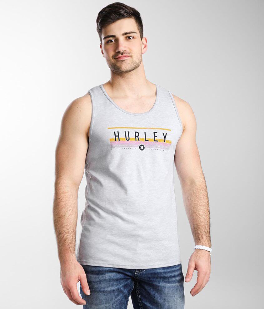 Hurley Slub Illusions Tank Top Men's Tank Tops in Wolf Grey Buckle
