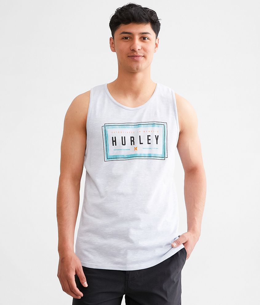 Hurley Ribbed Singlet Top - Loden Frost