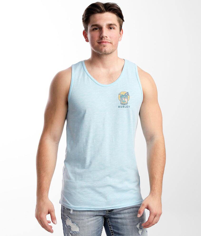 Hurley Island Time Tank Top Men's Tank Tops in Clearwater White