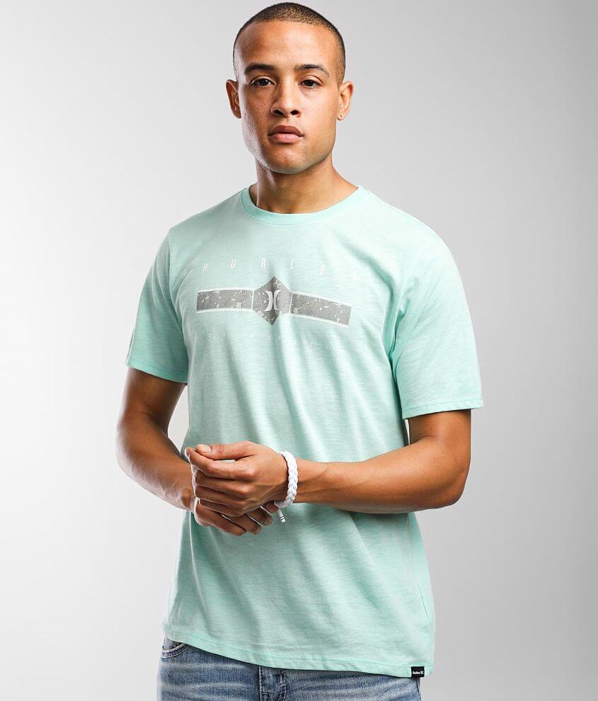 Hurley Dri Slub T Shirt Men s T Shirts in Teal Tint Aurora Green Buckle