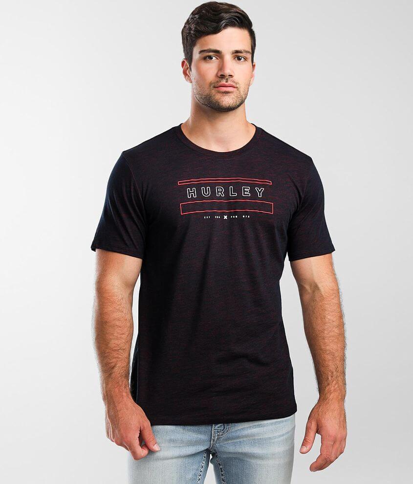 Hurley Steezy Slub T-Shirt - Men's T-Shirts in Black Gym Red | Buckle