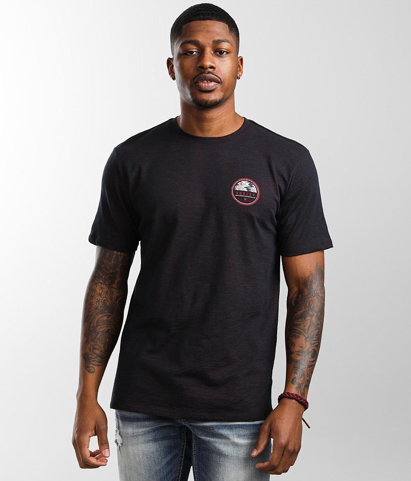 Hurley Flag T-Shirt - Men's T-Shirts in Black Red | Buckle