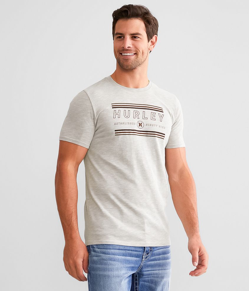 Hurley Sportif T Shirt Men s T Shirts in Sail Streaky Buckle