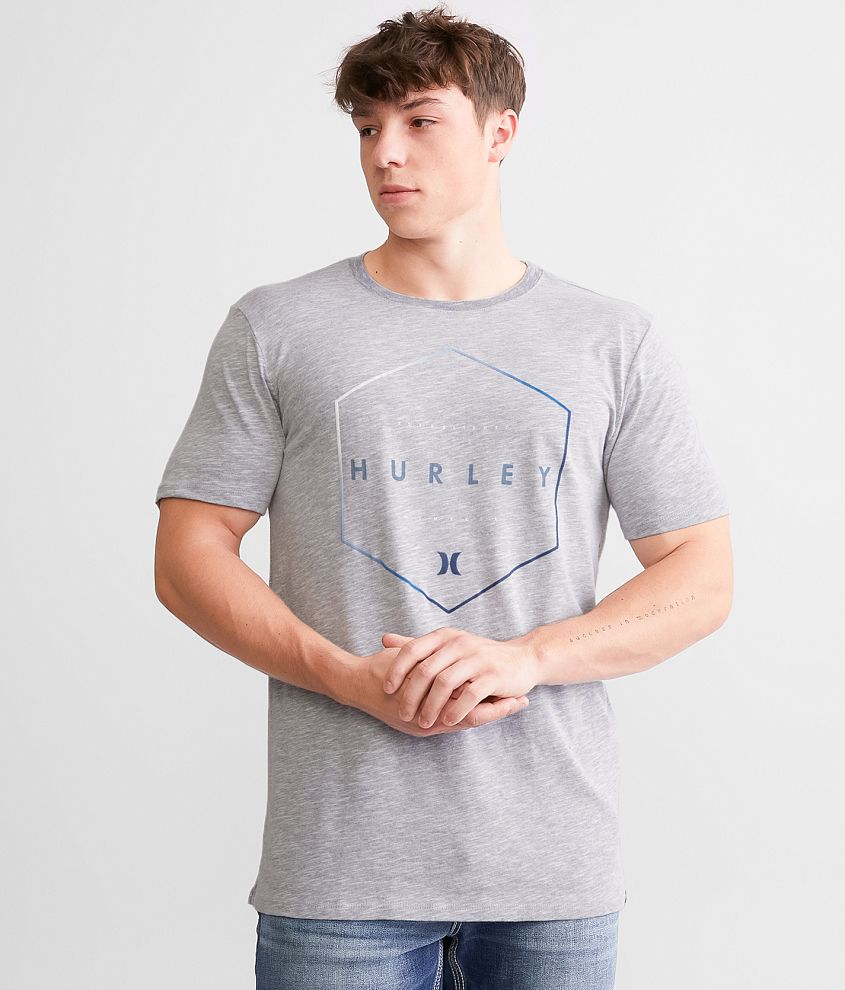 Hurley Hax T Shirt Men s T Shirts in White Navy H2O Dri Buckle