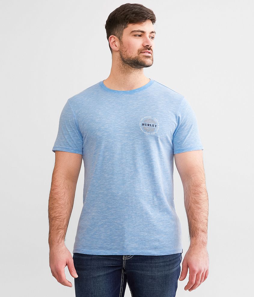 Hurley Over Under T-Shirt - Men's T-Shirts in White Blue Heroic | Buckle
