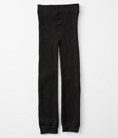 Little Lemon Girls - Faux Fur Lined Leggings front view
