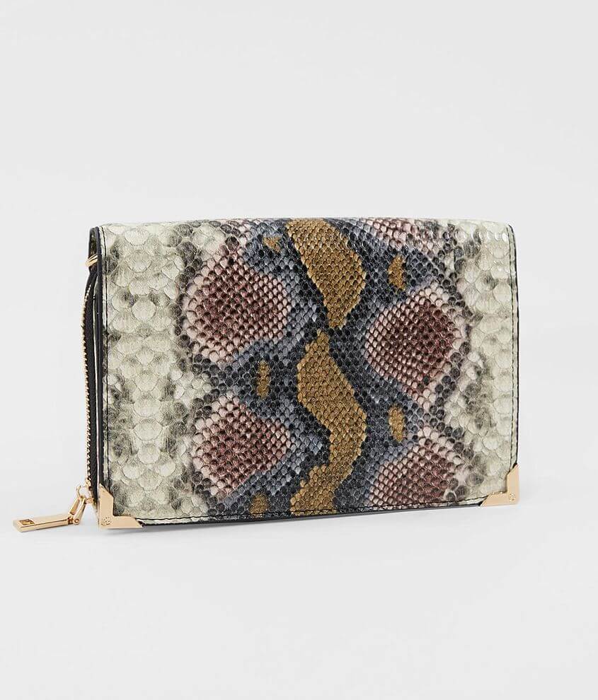 Faux Snake Wallet Clutch