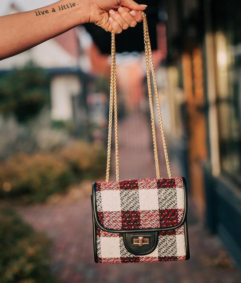 Black discount plaid purse