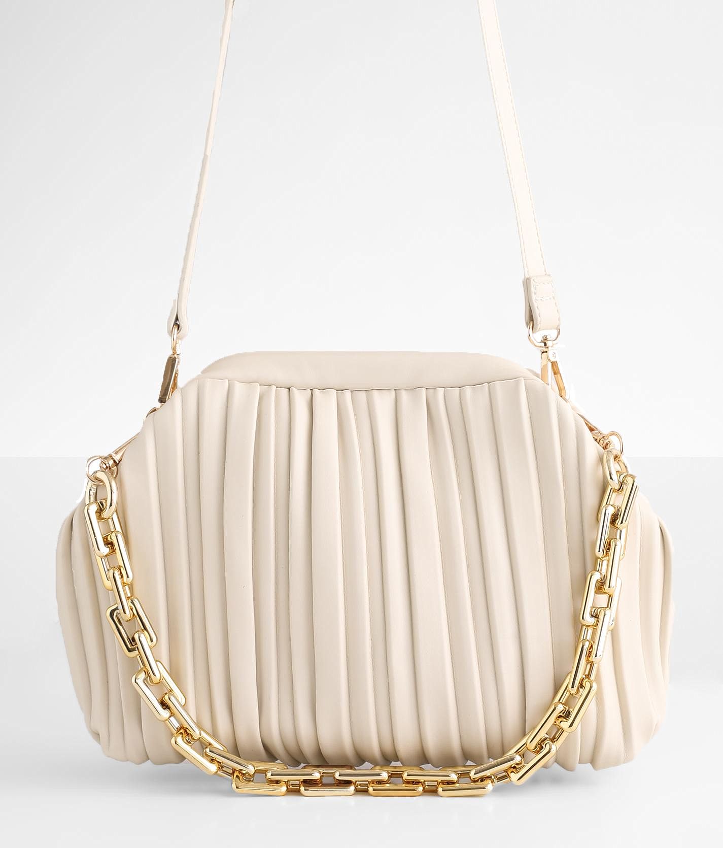 Pleated Shoulder Bag 10L ベージュ　美品 b83236213c12ea633b49a6a2d73c2a