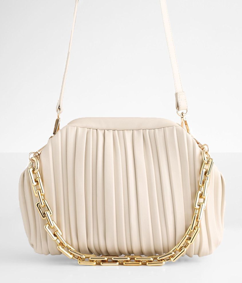 Urban Expressions Pleated Purse Women s Bags in Cream Buckle