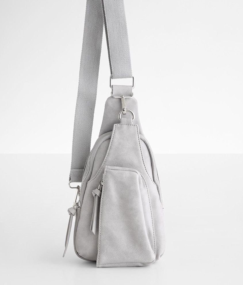 Urban Expressions Crossbody Sling Backpack - Women's Bags in Grey