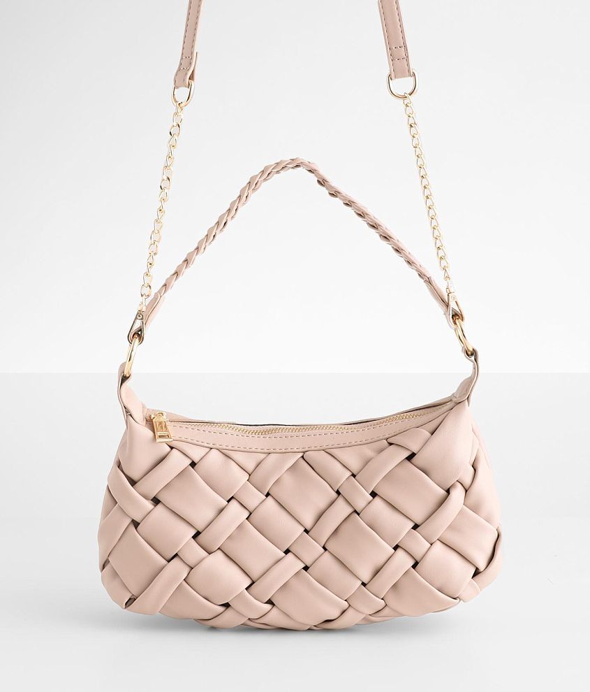 Buy the Urban Expression Faux Leather Quilted Chain Zip Small