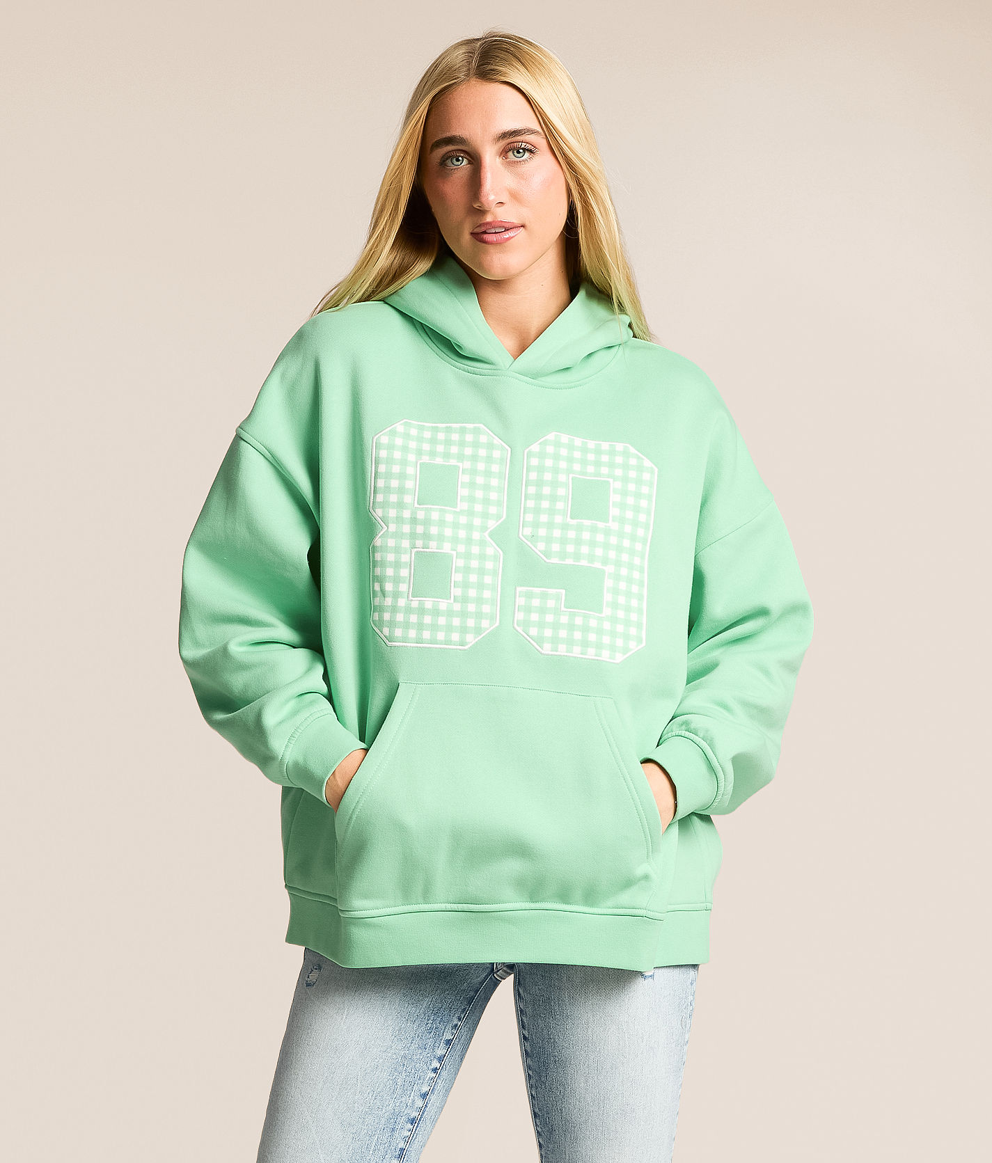 FITZ + EDDI 89 Gingham Hooded Sweatshirt - Women's Sweatshirts in