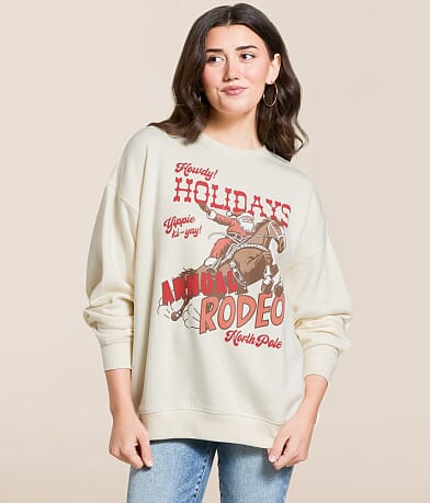 Modish Rebel Howdy Holidays Pullover front view