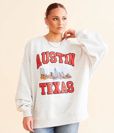 Modish Rebel Austin Texas Oversized Pullover front view