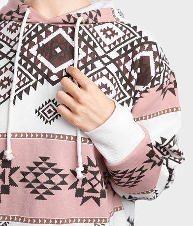BKE Aztec Print Hooded Sweatshirt misc detail 1 view