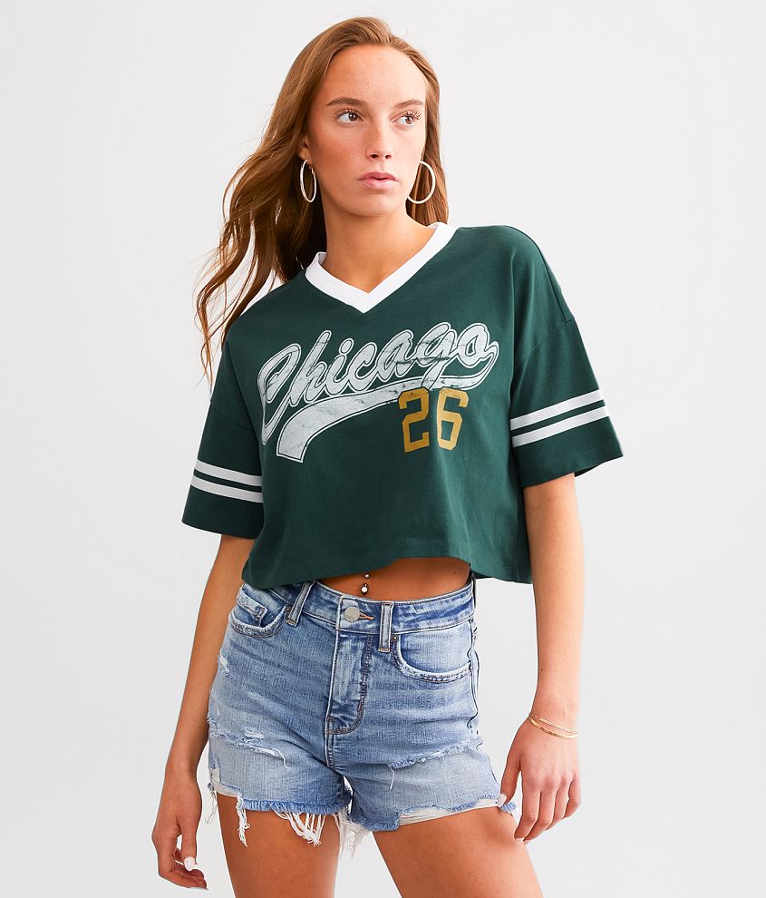 FITZ + EDDI Chicago Cropped T-Shirt - Women's T-Shirts in Dark Green