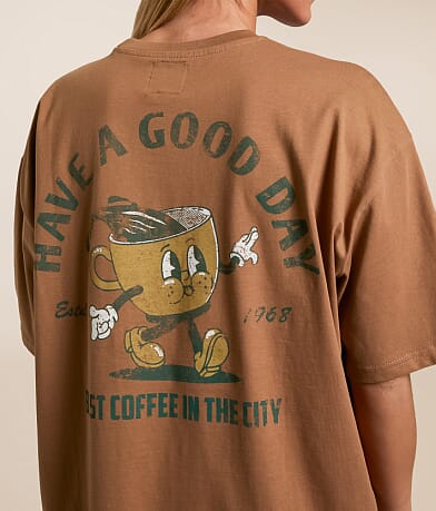 Modish Rebel Have A Good Day Oversized T-Shirt misc detail 1 view