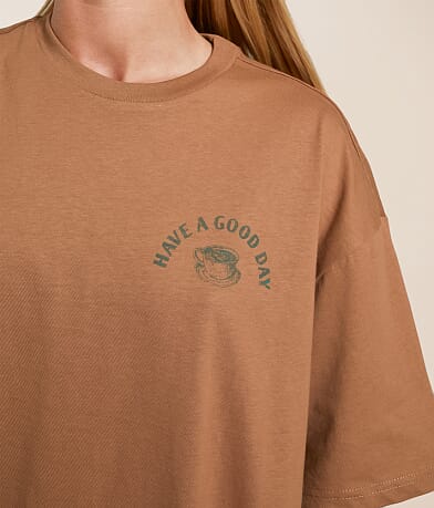 Modish Rebel Have A Good Day Oversized T-Shirt misc detail 2 view