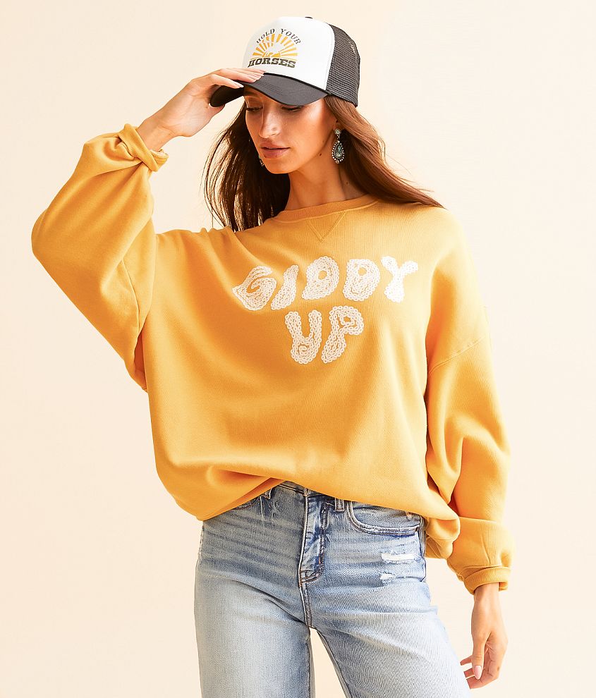 Modish Rebel Giddy Up Oversized Pullover front view