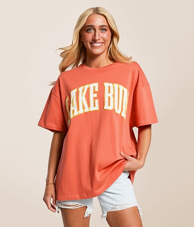 Modish Rebel Lake Bum Oversized T-Shirt front view