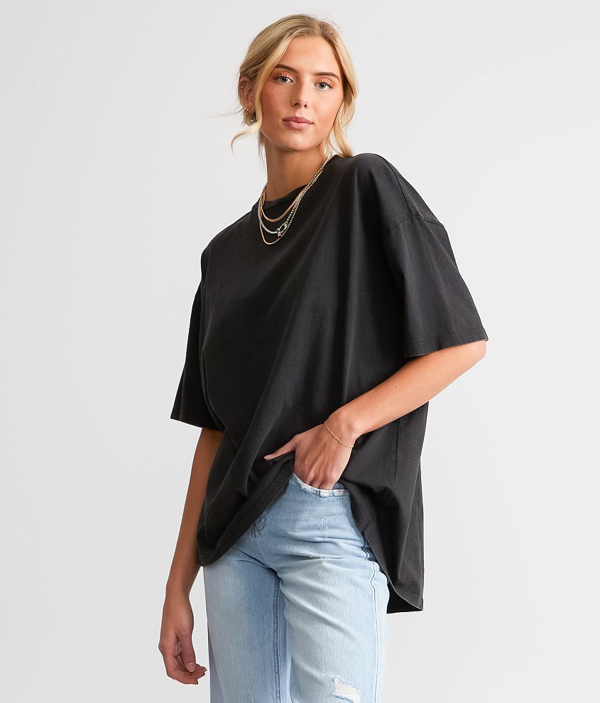 Gilded Intent Oversized Basic T-Shirt - Black Small, Women's