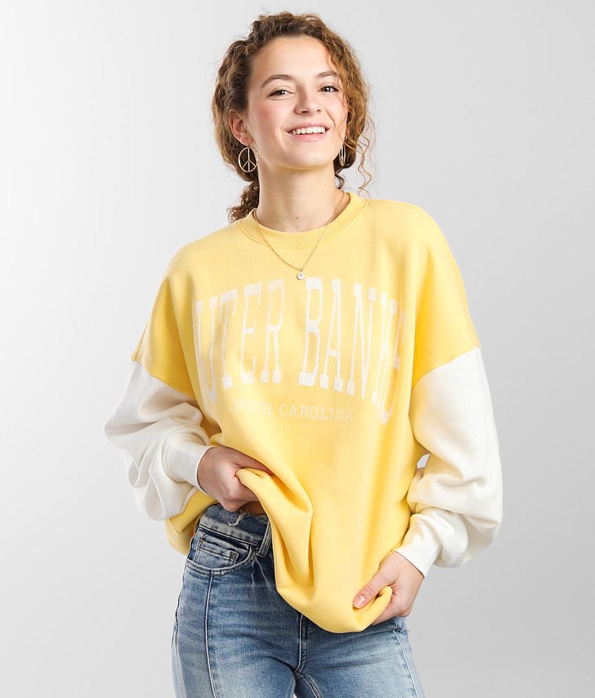 Pale yellow sweatshirt clearance women's