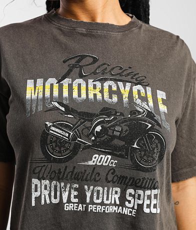 Modish Rebel Motorcycle Racing Cropped T-Shirt MISC_DETAIL_1
