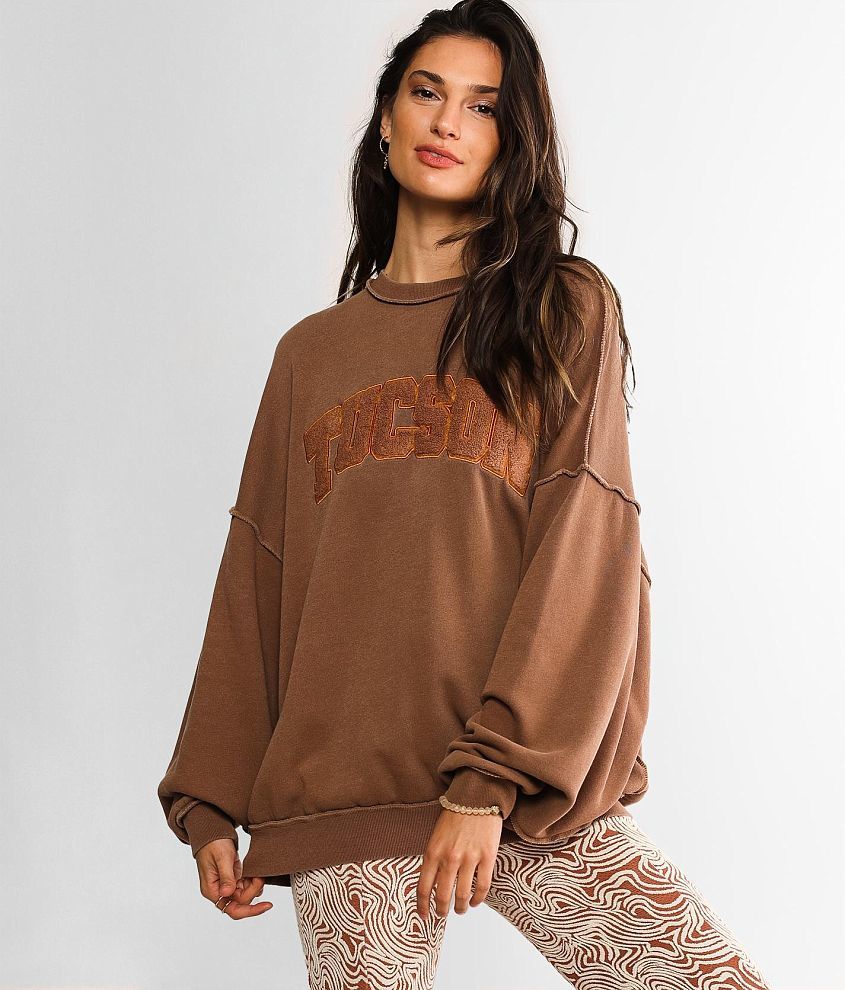 Kiosan Brown Crewneck Sweatshirt Women'S Fashion Hoodies 