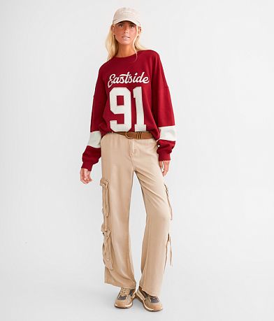 Modish Rebel Eastside Varsity Oversized Pullover front view