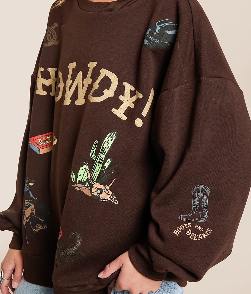 Howdy Tattoo Oversized Pullover - thumbnail 4