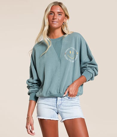 Modish Rebel Better Days Washed Pullover front view
