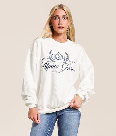 Modish Rebel Alpine Forest Oversized Pullover front view
