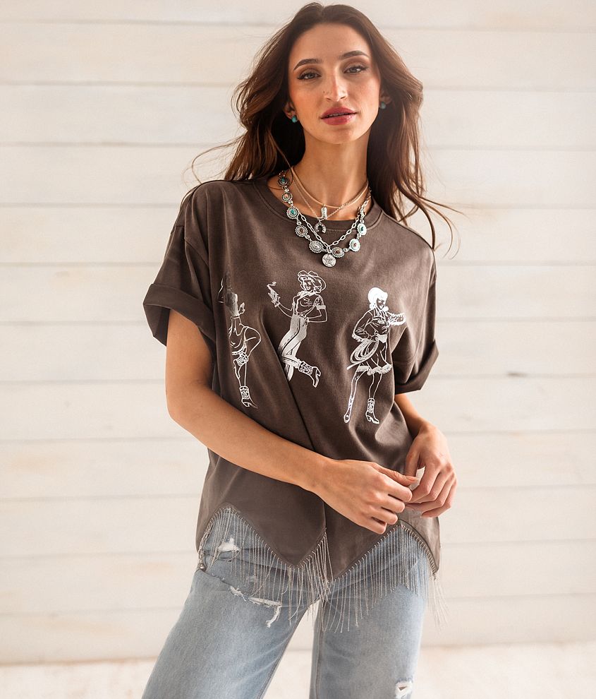 Sterling & Stitch Wild West Cowgirl Oversized T-Shirt