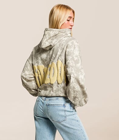 FITZ + EDDI With Love Camo Hooded Sweatshirt front view